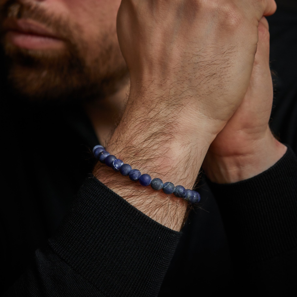Rebel & Rose Stones Only 8mm Armband RR-80022-S – Blauw - mat
