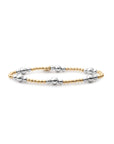 Sparkling Jewels armband | Bicolor mix 3mm gold + 4mm gold + 6mm silver SB-BI-MIX-01 - PansiteNederland.nl