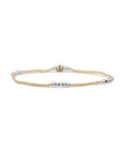Sparkling Jewels armband Bicolor mix 2mm gold + 3mm silver SB-BI-MIX-03 - PansiteNederland.nl