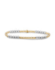 Sparkling Jewels armband Bicolor mix 3mm gold + 4mm silver SB-BI-MIX-04 - PansiteNederland.nl