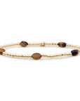 Sparkling Lewels armband Tiger Eye Cushion Cut Beads - Gold SB-G-3MM-CC-G09 - PansiteNederland.nl