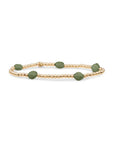Sparkling Jewels armband Lime Jade Cushion Cut Beads - Gold SB-G-3MM-CC-G64 - PansiteNederland.nl