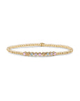 Sparkling Jewels armband Crystal Tube - Gold - Multi CZ SB-G-3MM-TB05 - PansiteNederland.nl