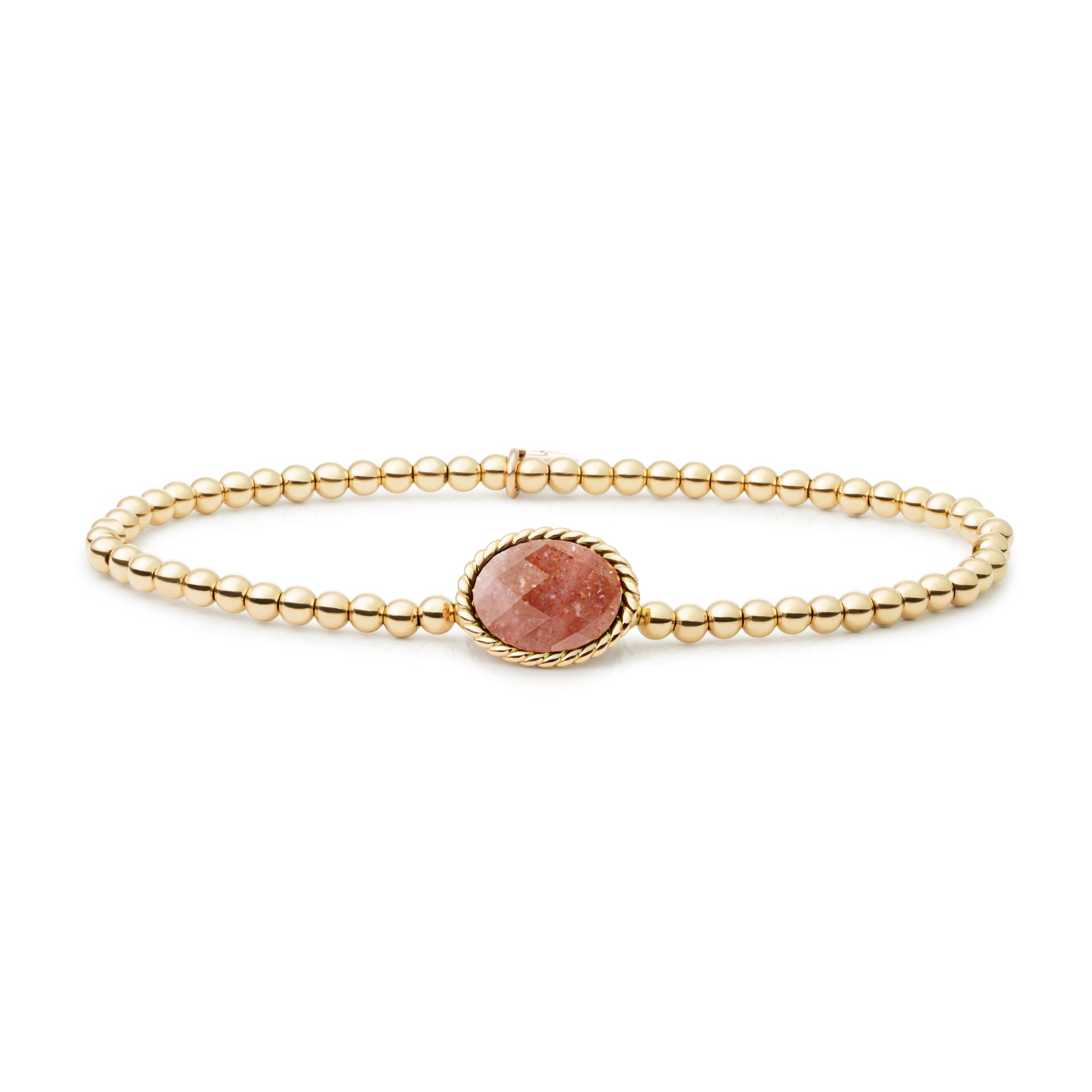 Sparkling Jewels Armband Zonnesteen SB-G-3MM-TG58 Zilverkleurig