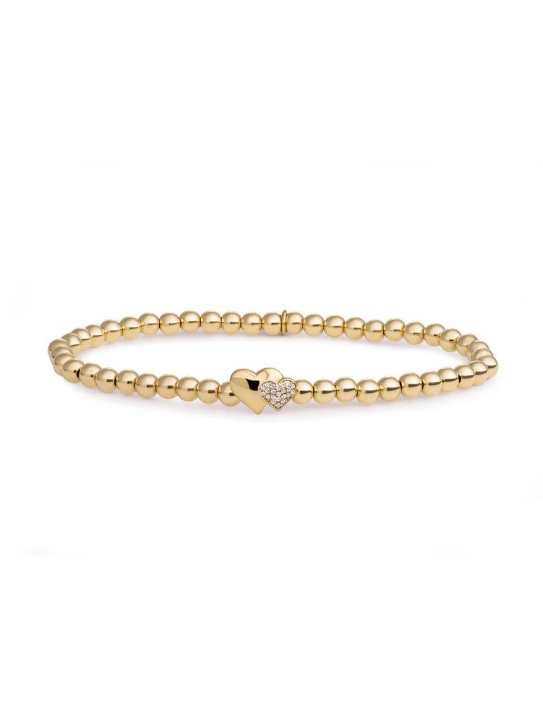 Sparkling Jewels Armband Limited Mom SB-G-4MM-DHEART Goudkleurig