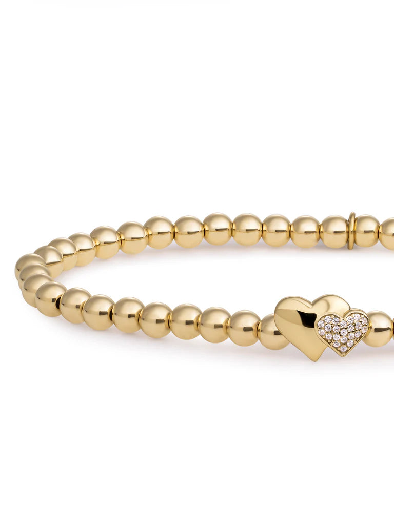 Sparkling Jewels Armband Limited Mom SB-G-4MM-DHEART Goudkleurig
