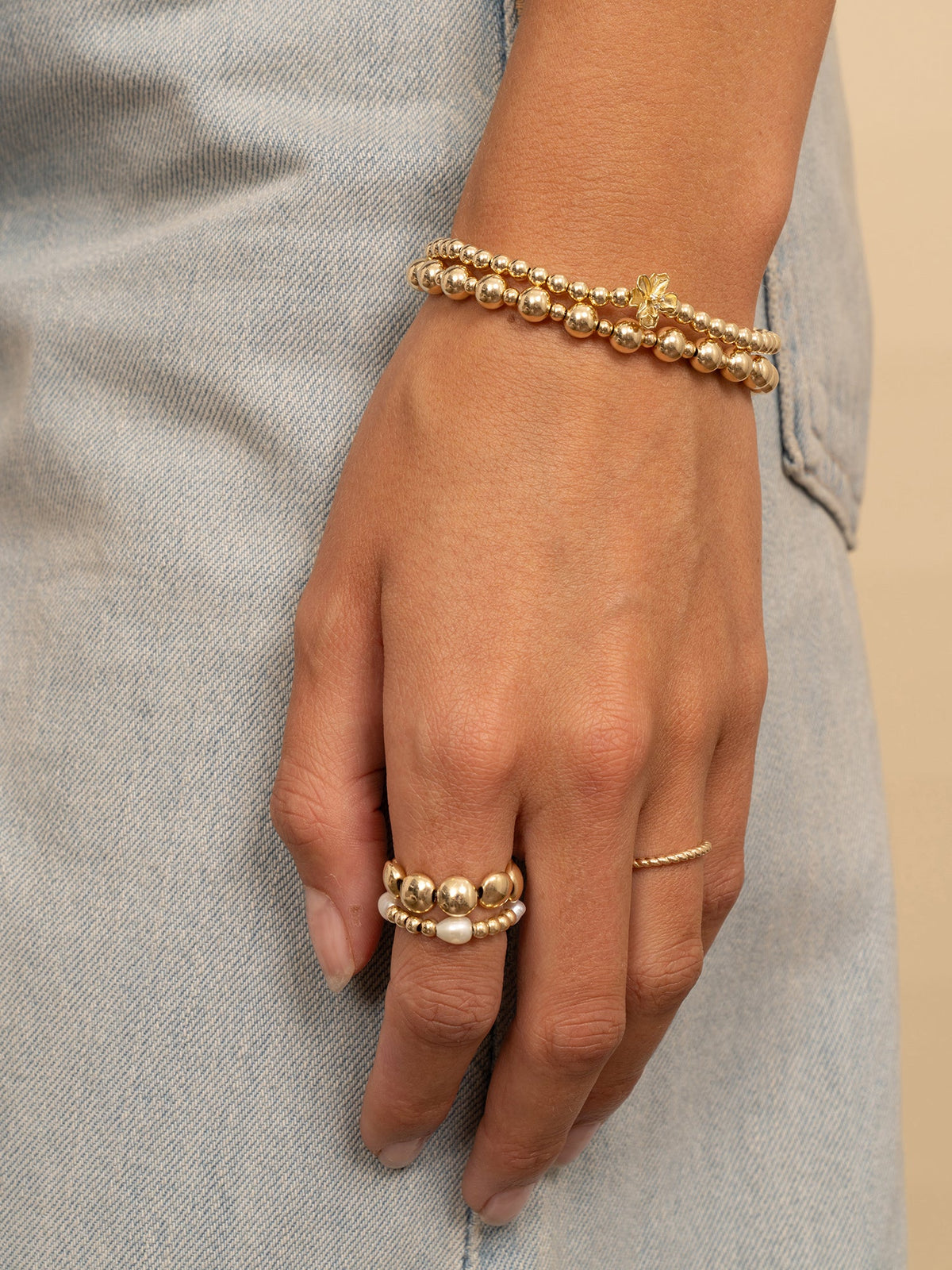 Sparkling Jewels Armband Zirkonia SB-G-4MM-FLOWER-02 Goudkleurig