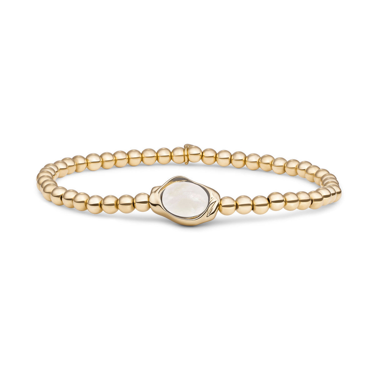 Sparkling Jewels Armband Parel SB-G-4MM-FLP01 Goudkleurig