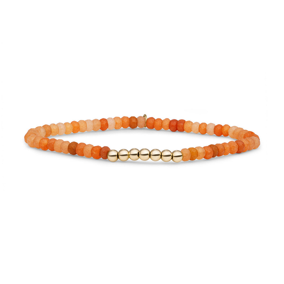Sparkling Jewels Armband Aventurijn SB-G-4MM-RLI-G28 Goudkleurig