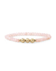 Sparkling Jewels armband Rose Quartz Fuse beads - Gold - 6mm SB-G-6MM-FUSE-G13 - PansiteNederland.nl