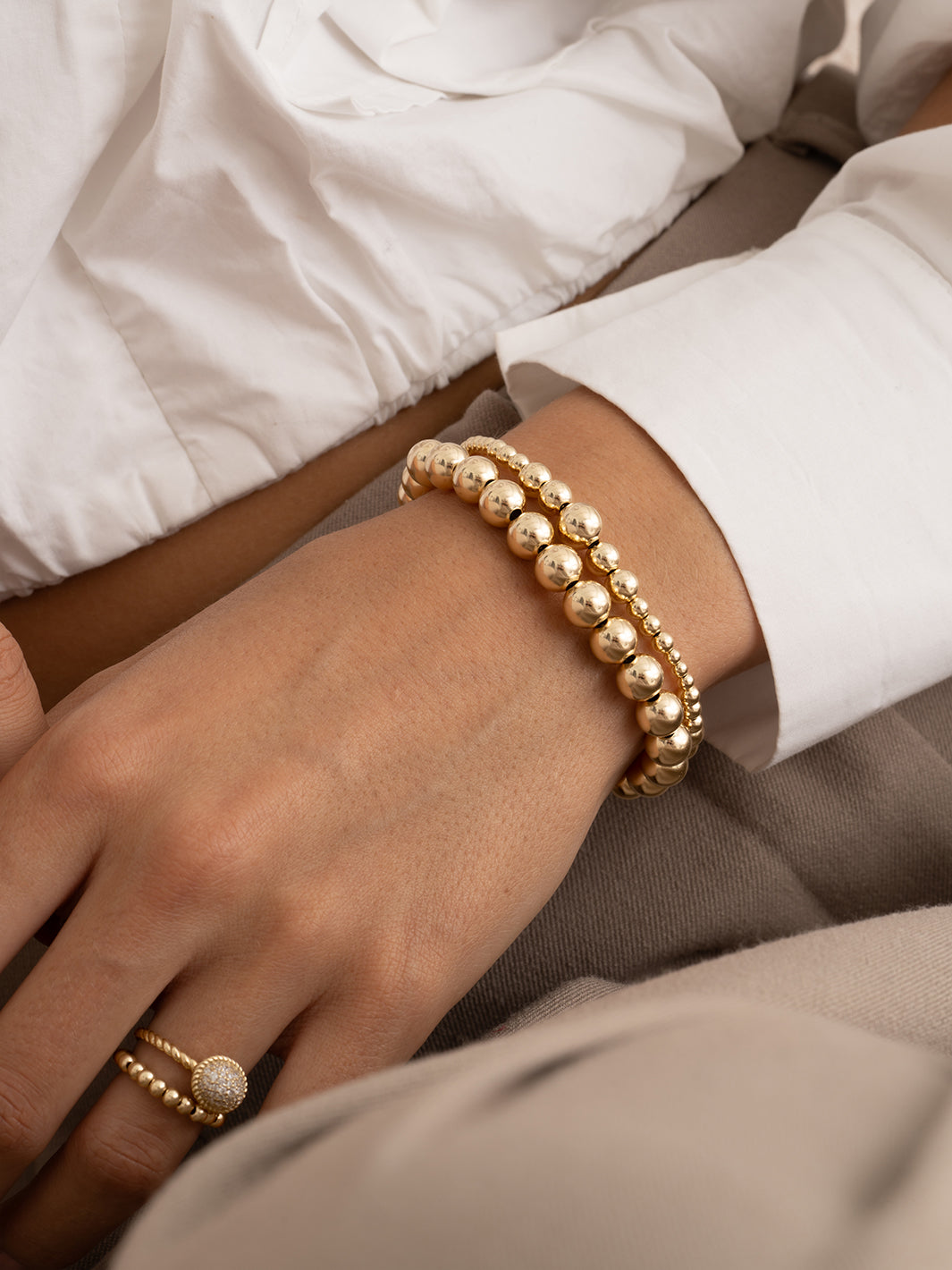 Sparkling Jewels Armband Wave Mix SB-G-MIX-04 Goudkleurig