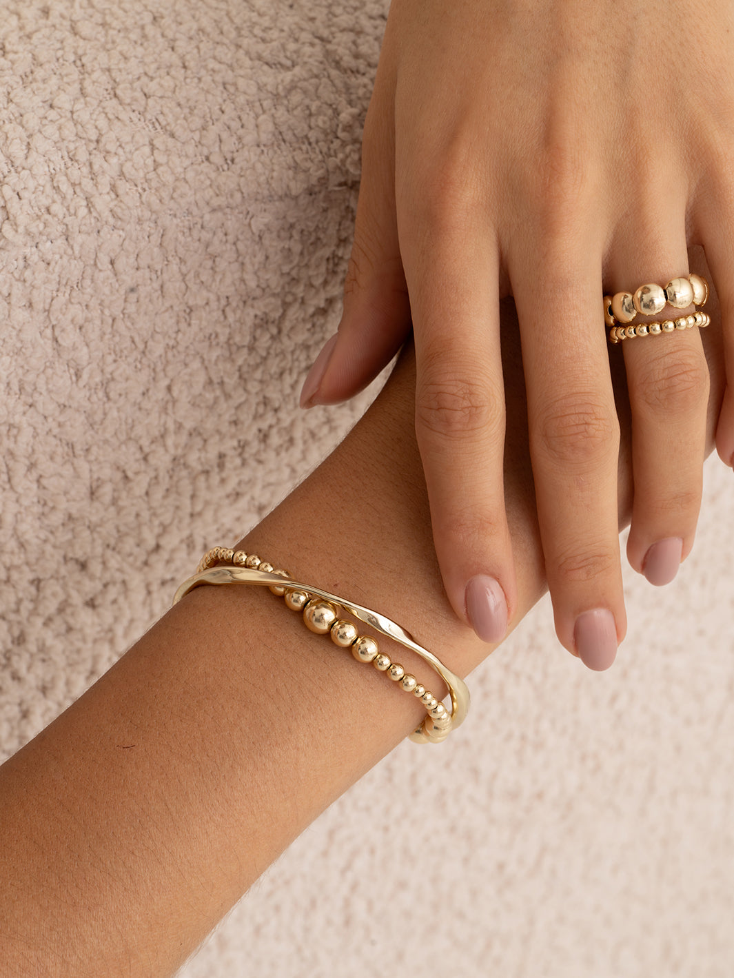 Sparkling Jewels Armband Wave Mix SB-G-MIX-04 Goudkleurig