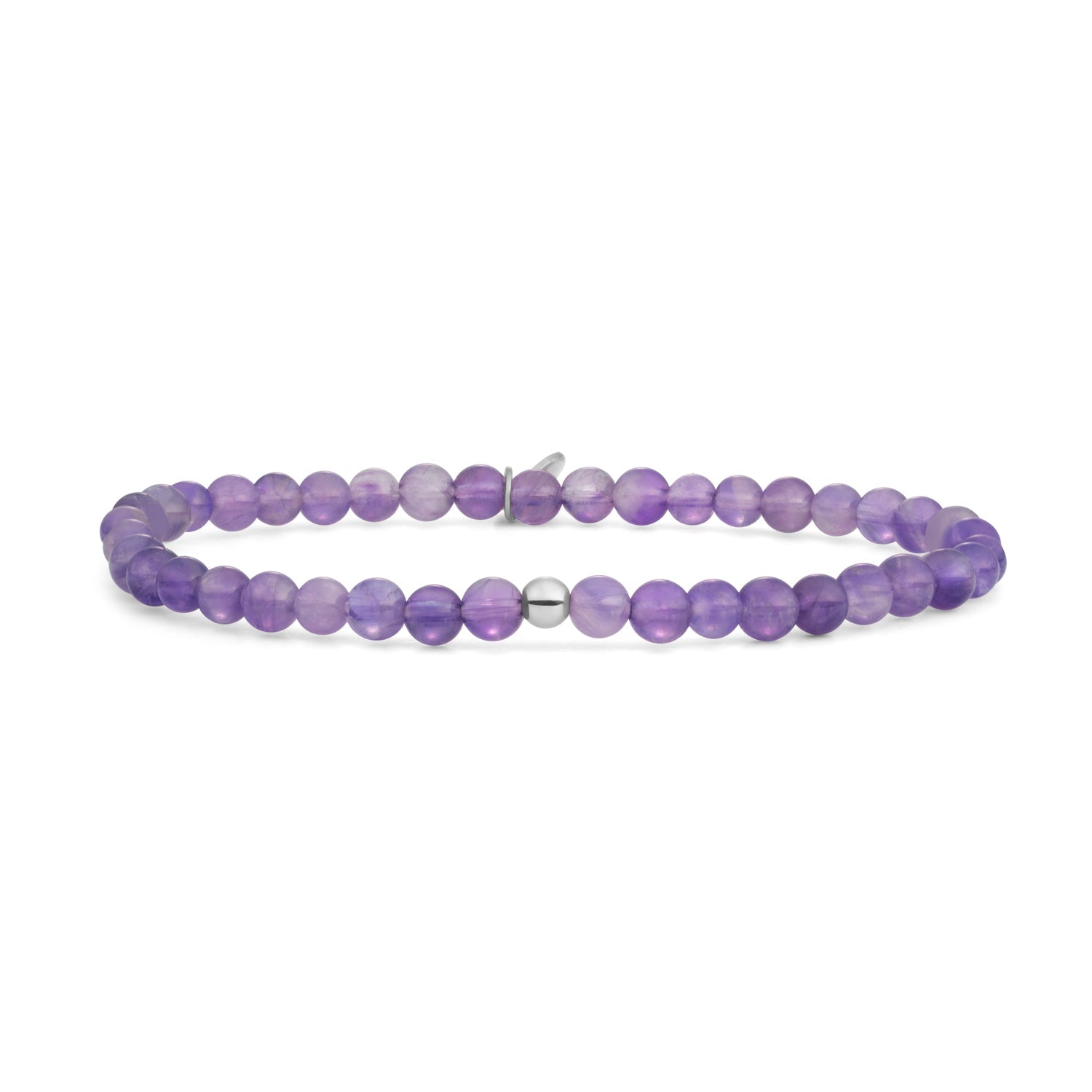 Sparkling Jewels Armband Amethist SB-GEM05-ADD-4MM Zilverkleurig