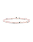 Sparkling Jewels armband Rose Quartz Roundel Interstellar - Silver SB-GEM13-MIX-RDL - PansiteNederland.nl