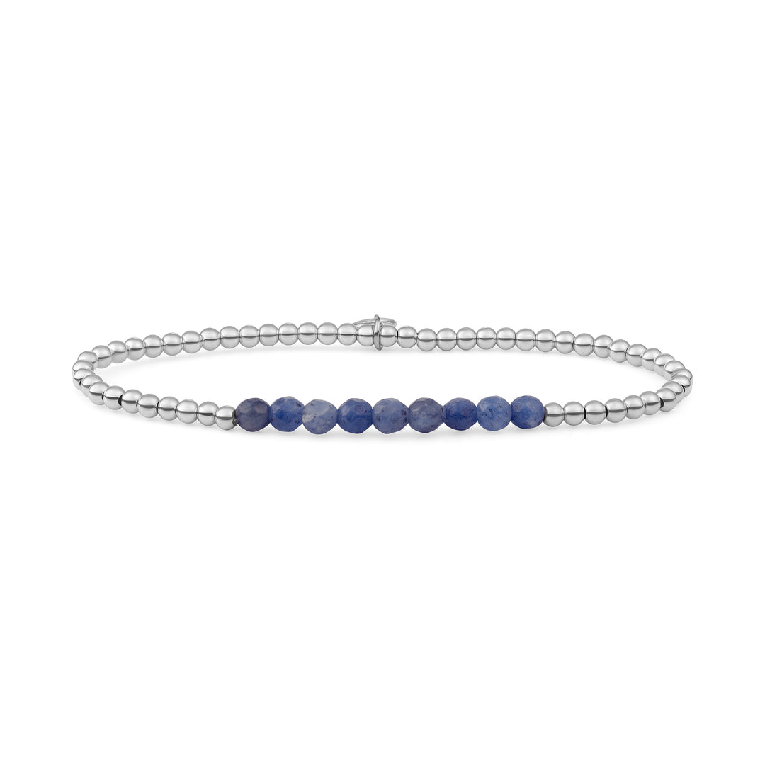Sparkling Jewels Armband Sodaliet SB-GEM20-3MM-LINE Zilverkleurig