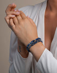 Sparkling Jewels Armband Sodalite Universe - Silver 3mm SB-GEM20-3MM-LINE - PansiteNederland.nl