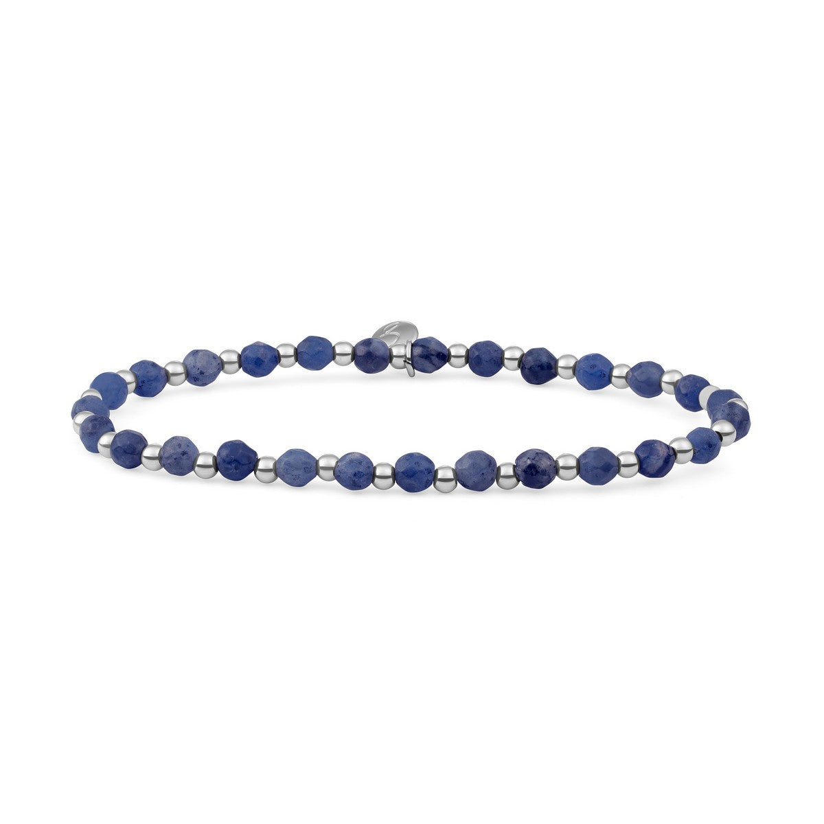 Sparkling Jewels Armband Sodaliet SB-GEM20-3MM-MIX Zilverkleurig