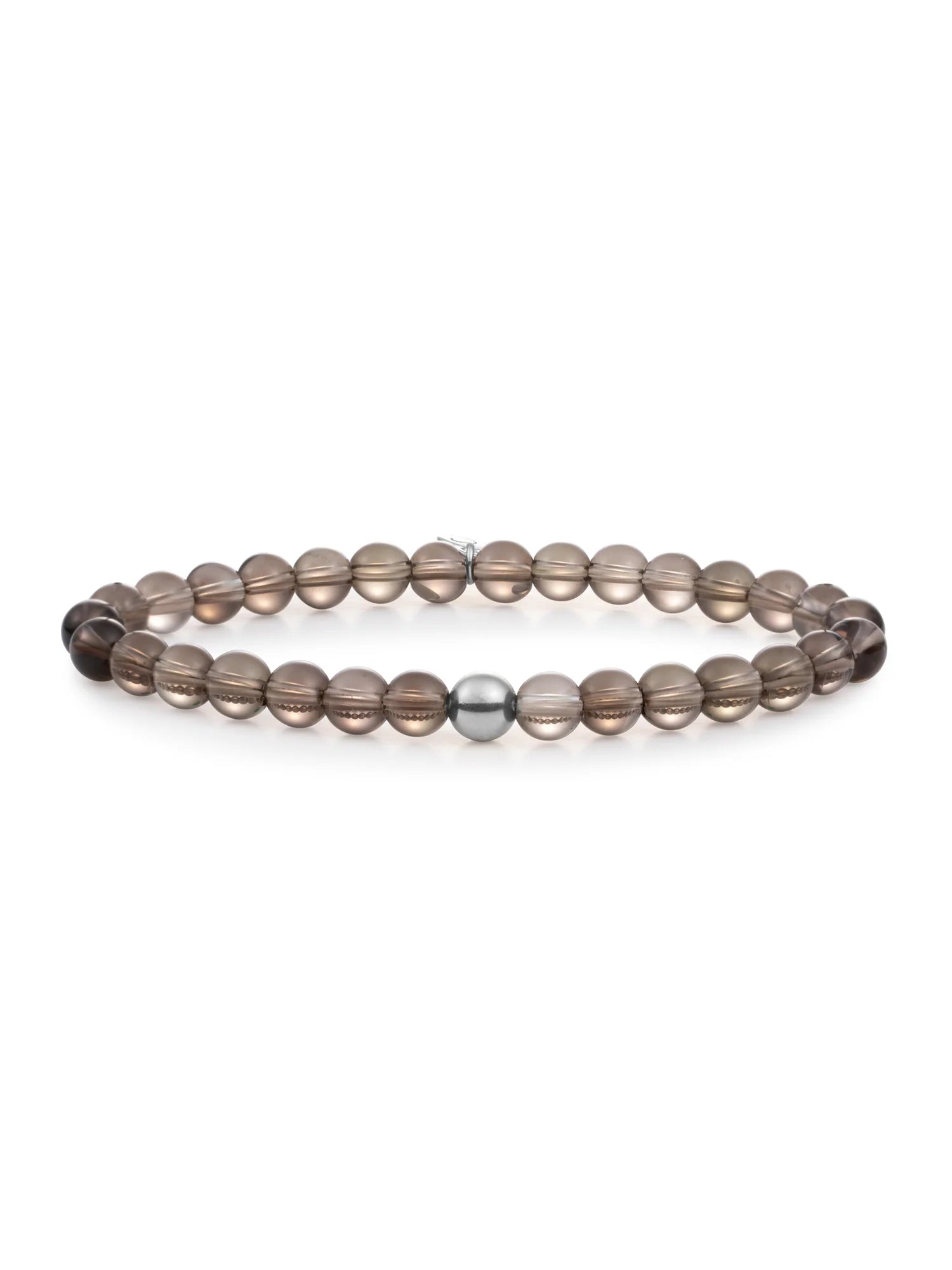 Sparkling Jewels Armband Rookkwarts SB-GEM23-ADD-6MM Zilverkleurig