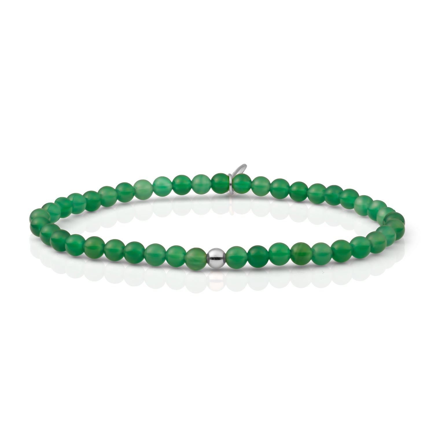 Sparkling Jewels Armband Amazoniet SB-GEM53-ADD-4MM Zilverkleurig