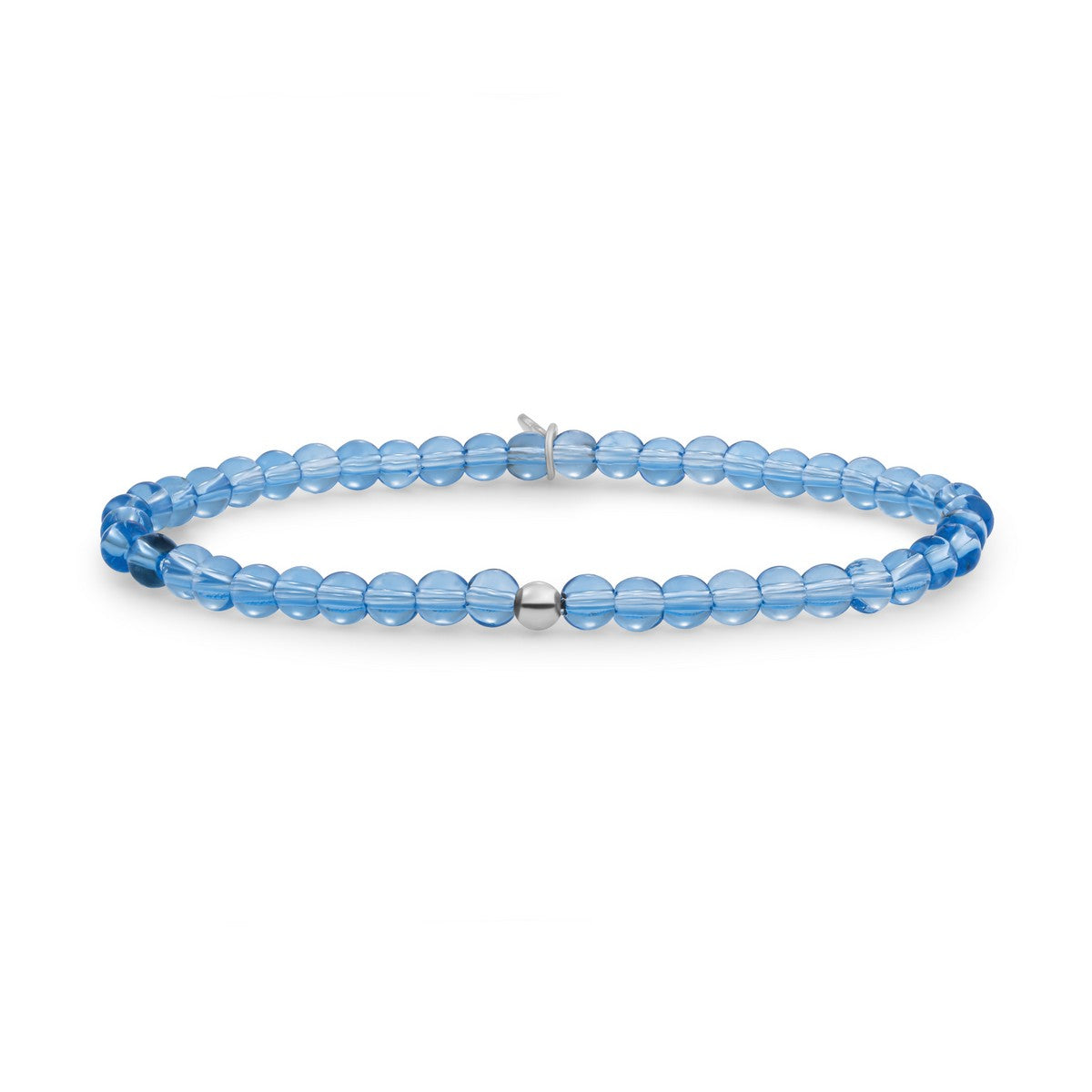 Sparkling Jewels Armband Aquamarijn SB-GEM56-ADD-4MM Zilverkleurig