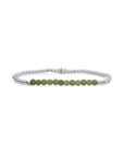 Sparkling Jewels armband Lime Jade Universe - Silver - 3mm SB-GEM64-3MM-LINE - PansiteNederland.nl