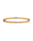Sparkling Jewels armband Light Gold Citrine Quartz Saturn small - Silver - 4mm SB-GEM65-ADD-4MM - PansiteNederland.nl
