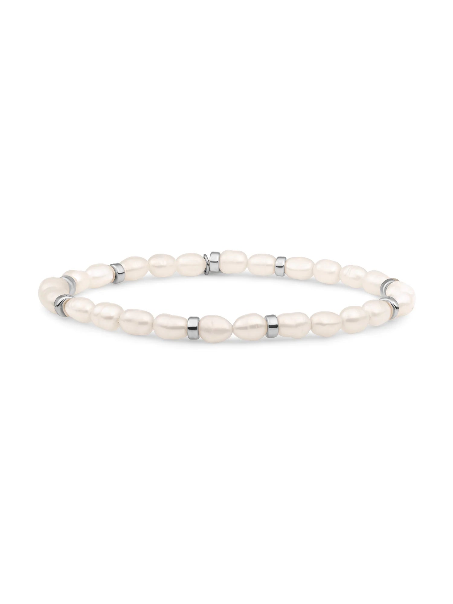 Sparkling Jewels Armband Parel SB-PEARL-MIX-RDL Zilverkleurig