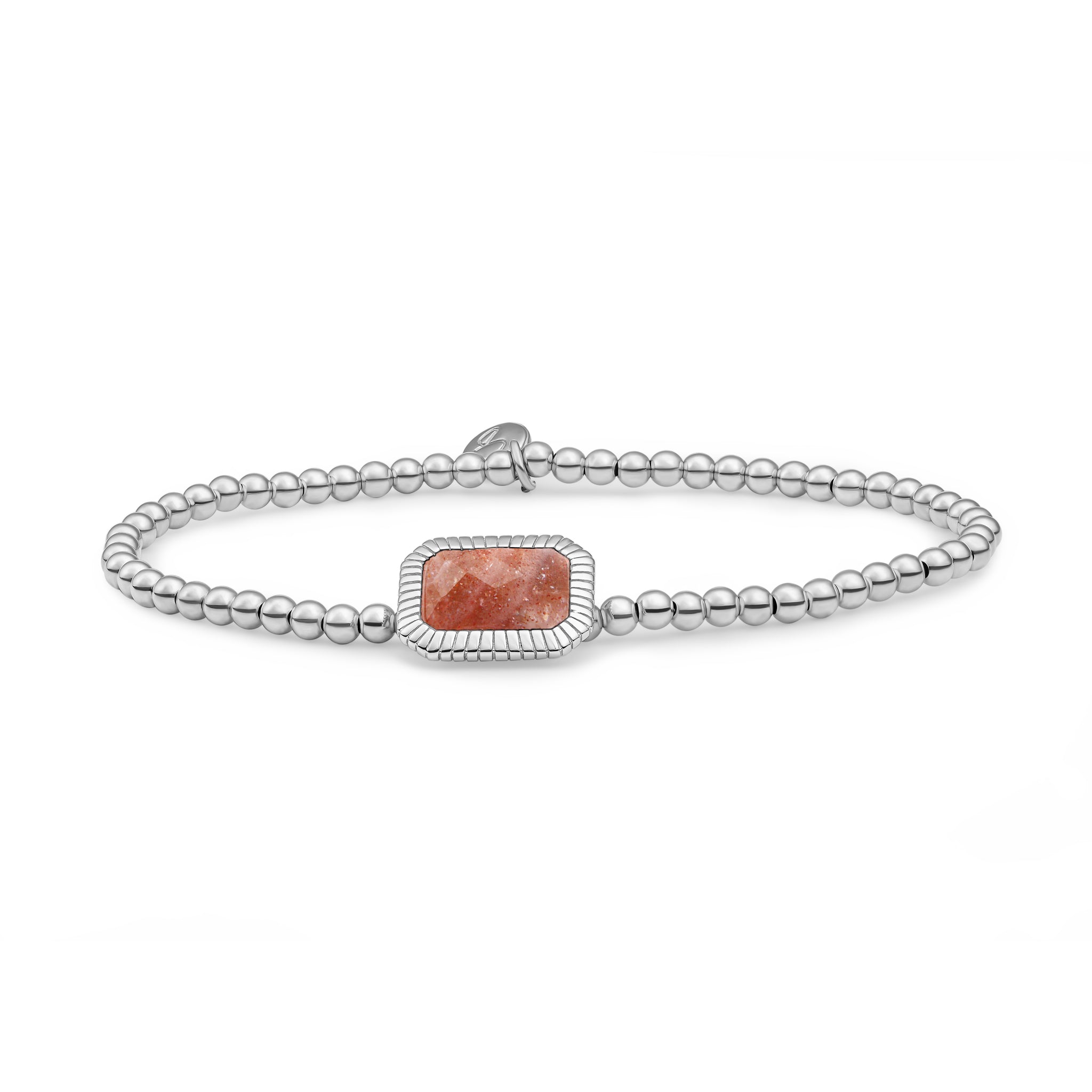 Sparkling Jewels Armband Zonnesteen SB-S-3MM-BAG58 Zilverkleurig