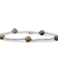 Sparkling Lewels armband Labradorite Cushion Cut Beads - Silver SB-S-3MM-CC-G18 - PansiteNederland.nl