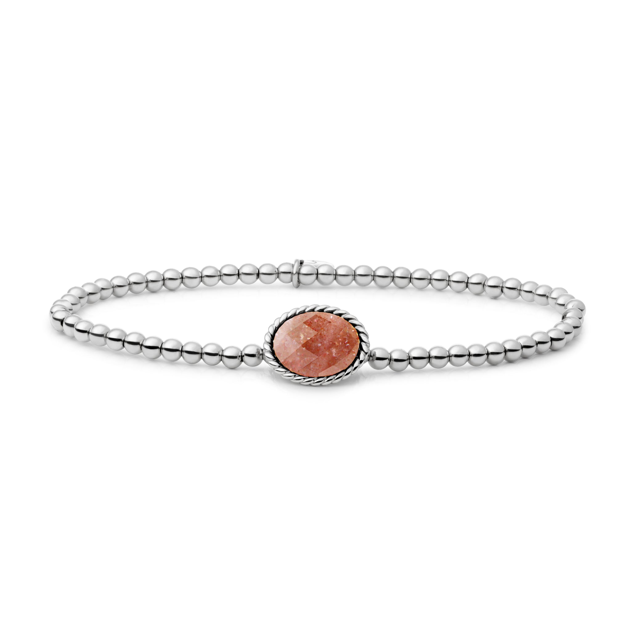 Sparkling Jewels Armband Zonnesteen SB-S-3MM-TG58 Zilverkleurig