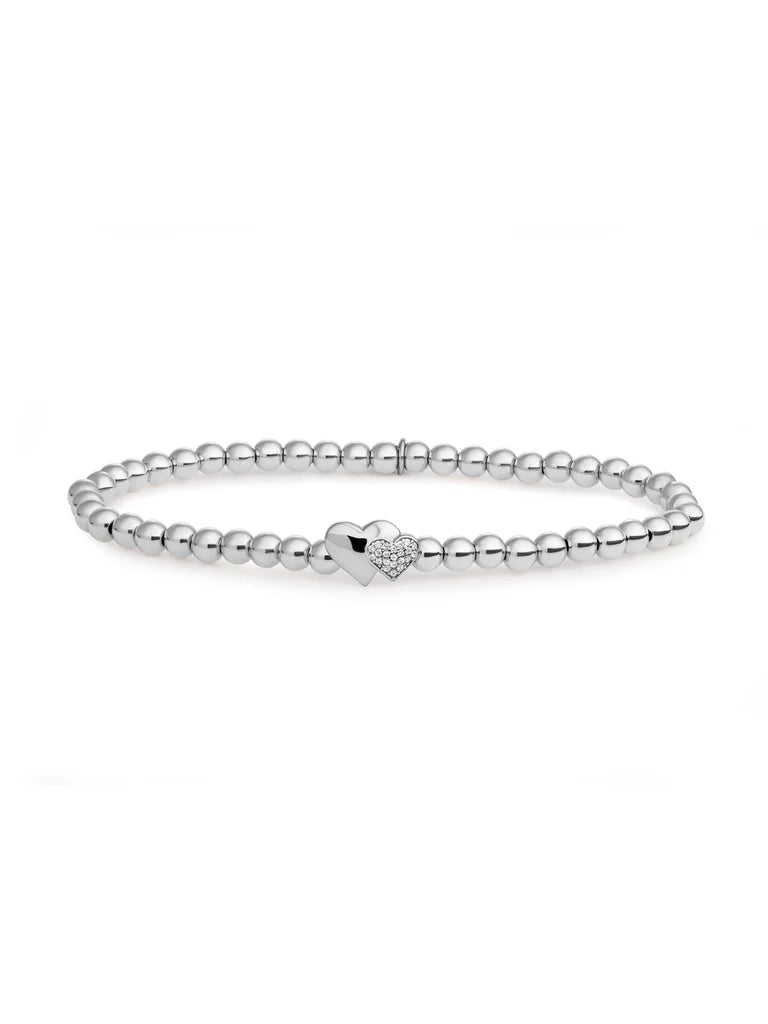 Sparkling Jewels Armband Limited Mom SB-S-4MM-DHEART Zilverkleurig