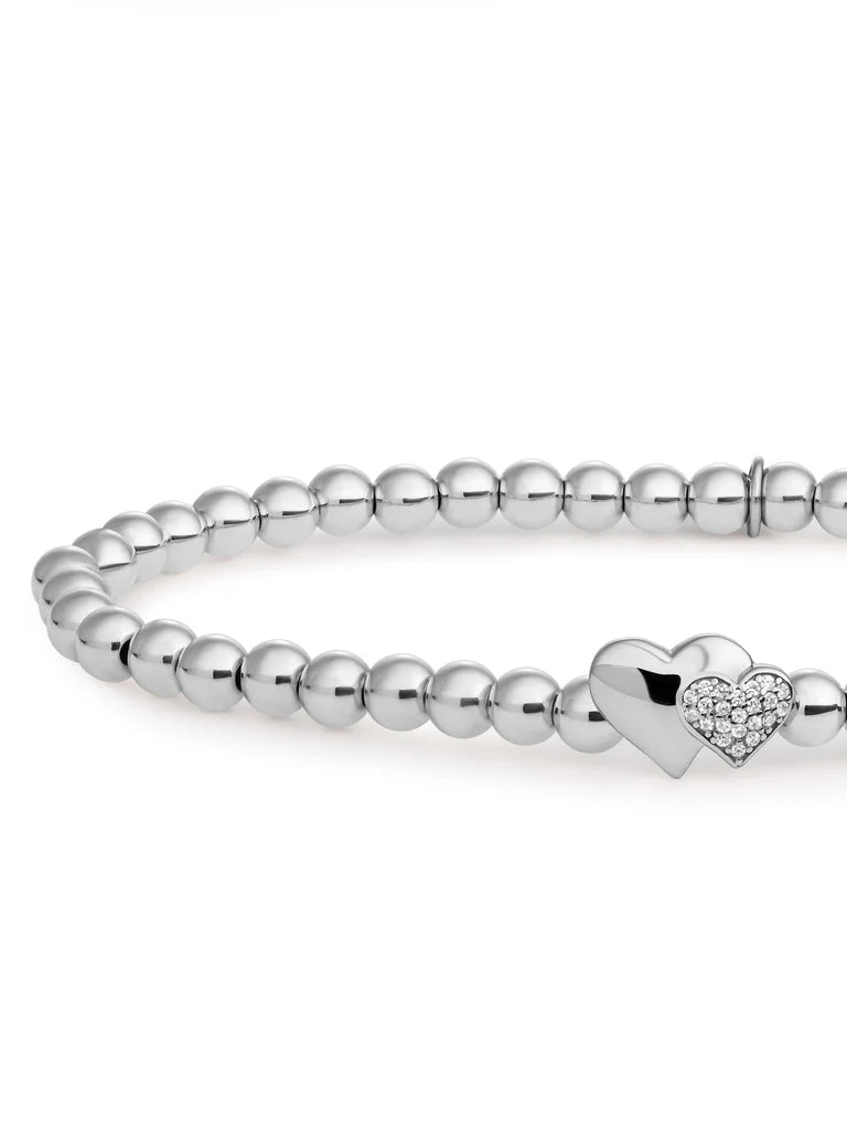 Sparkling Jewels Armband Limited Mom SB-S-4MM-DHEART Zilverkleurig
