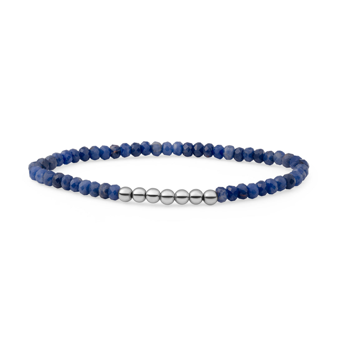 Sparkling Jewels Armband Sodaliet SB-S-4MM-RLI-G20 Zilverkleurig