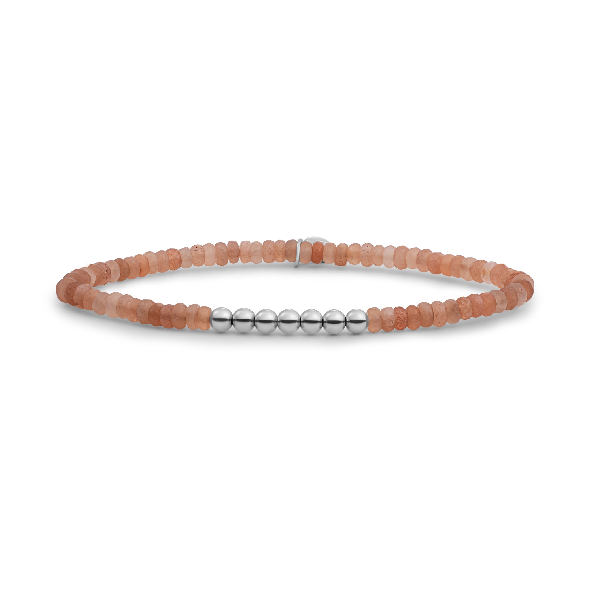 Sparkling Jewels Armband Zonnesteen 4mm SB-S-4MM-RLI-G58 Zilverkleurig