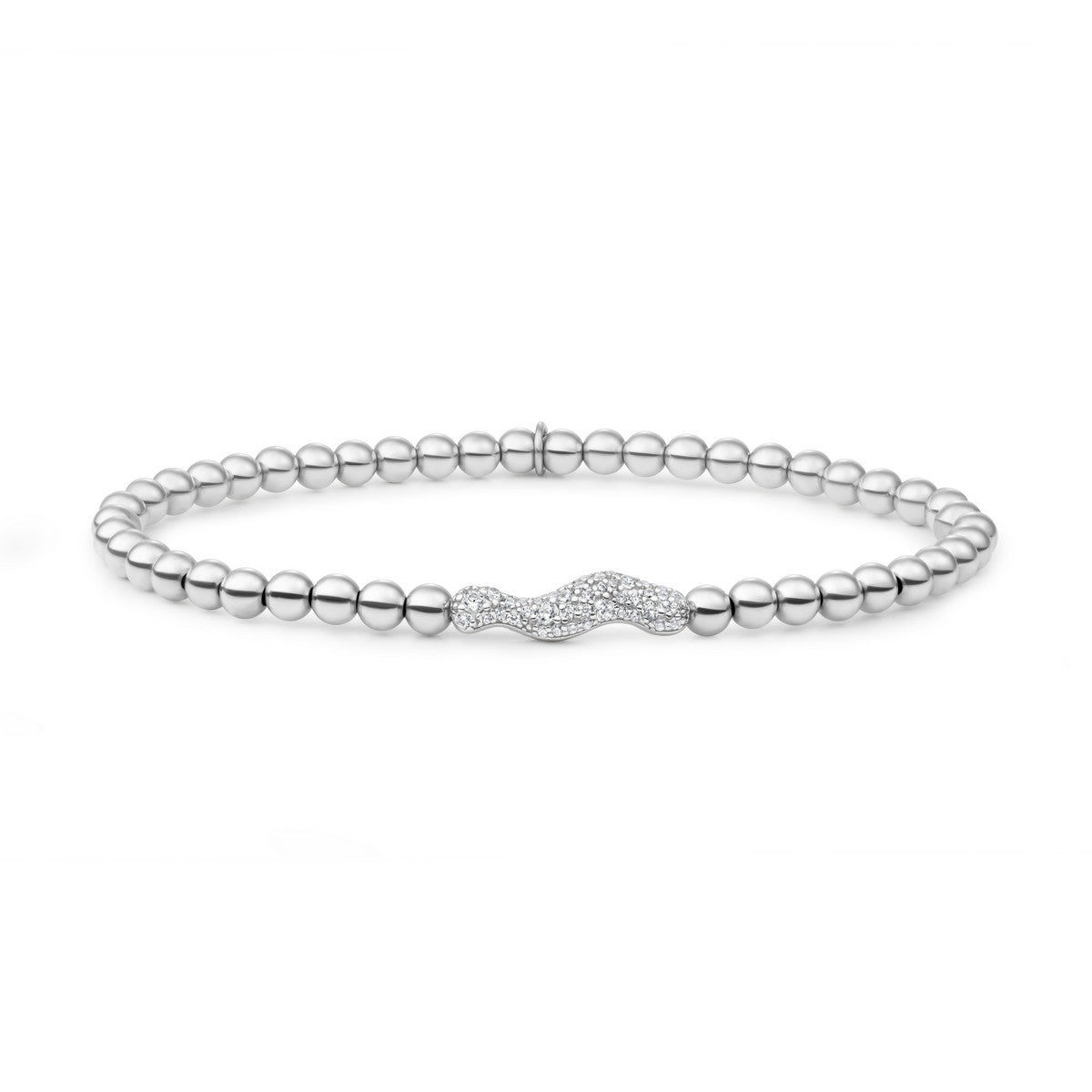 Sparkling Jewels Armband Pavé Twirl Zirkonia SB-S-4MM-TWRL Zilverkleurig
