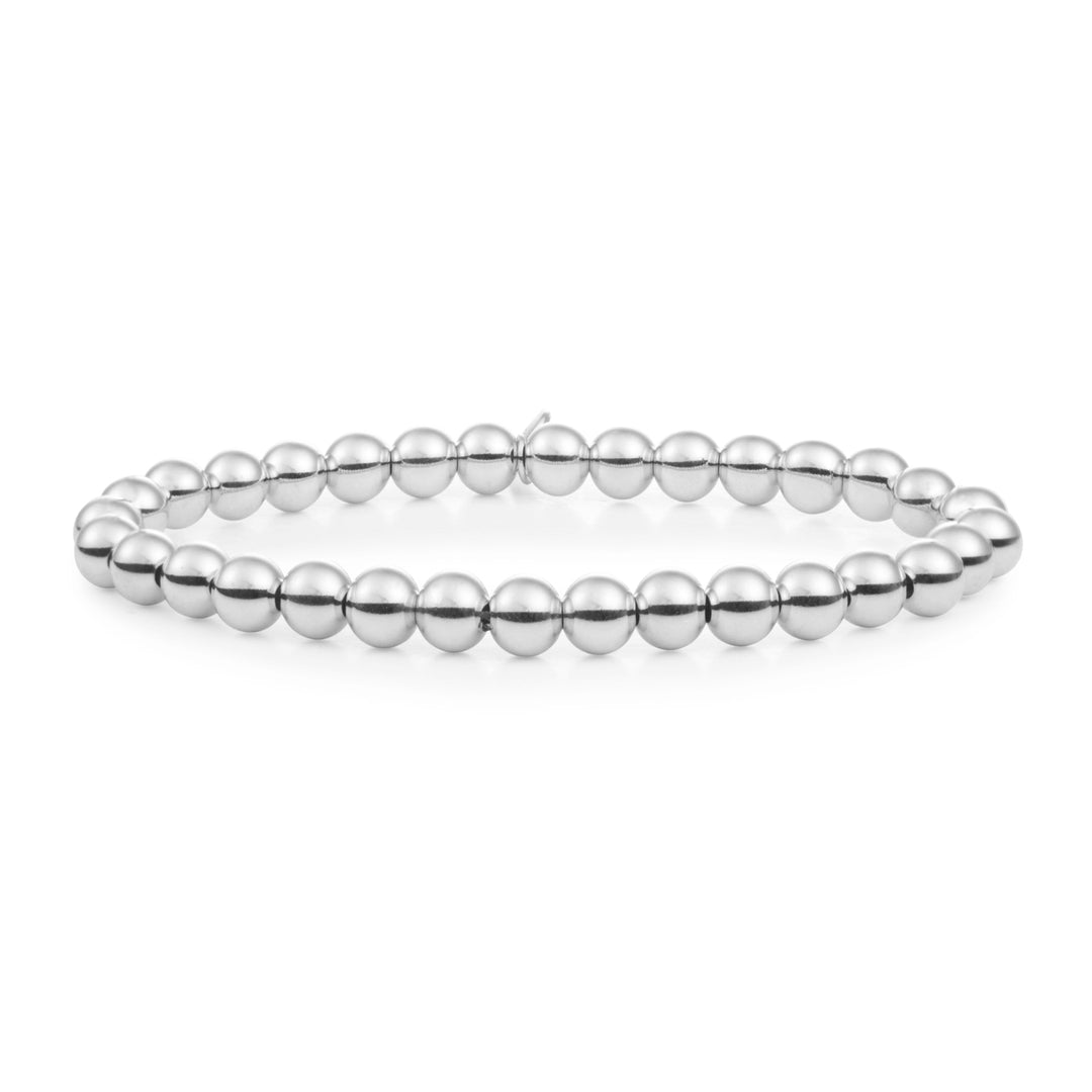 Sparkling Jewels Armband Saturn Large - Silver - 6mm SB-S-6MM-ADD Zilverkleurig