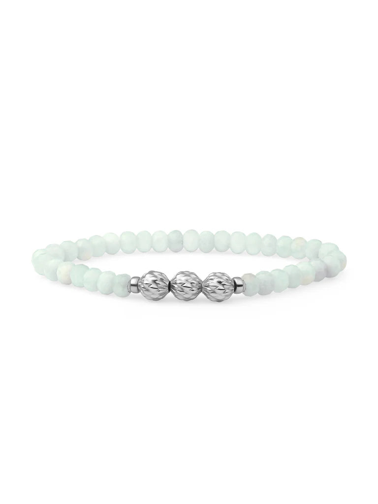 Sparkling Jewels Armband Opaliet Fuse SB-S-6MM-FUSE-G14 Zilverkleurig