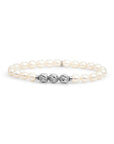 Sparkling Jewels armband Pearl Fuse beads - Silver - 6mm SB-S-6MM-FUSE-PEARL - PansiteNederland.nl
