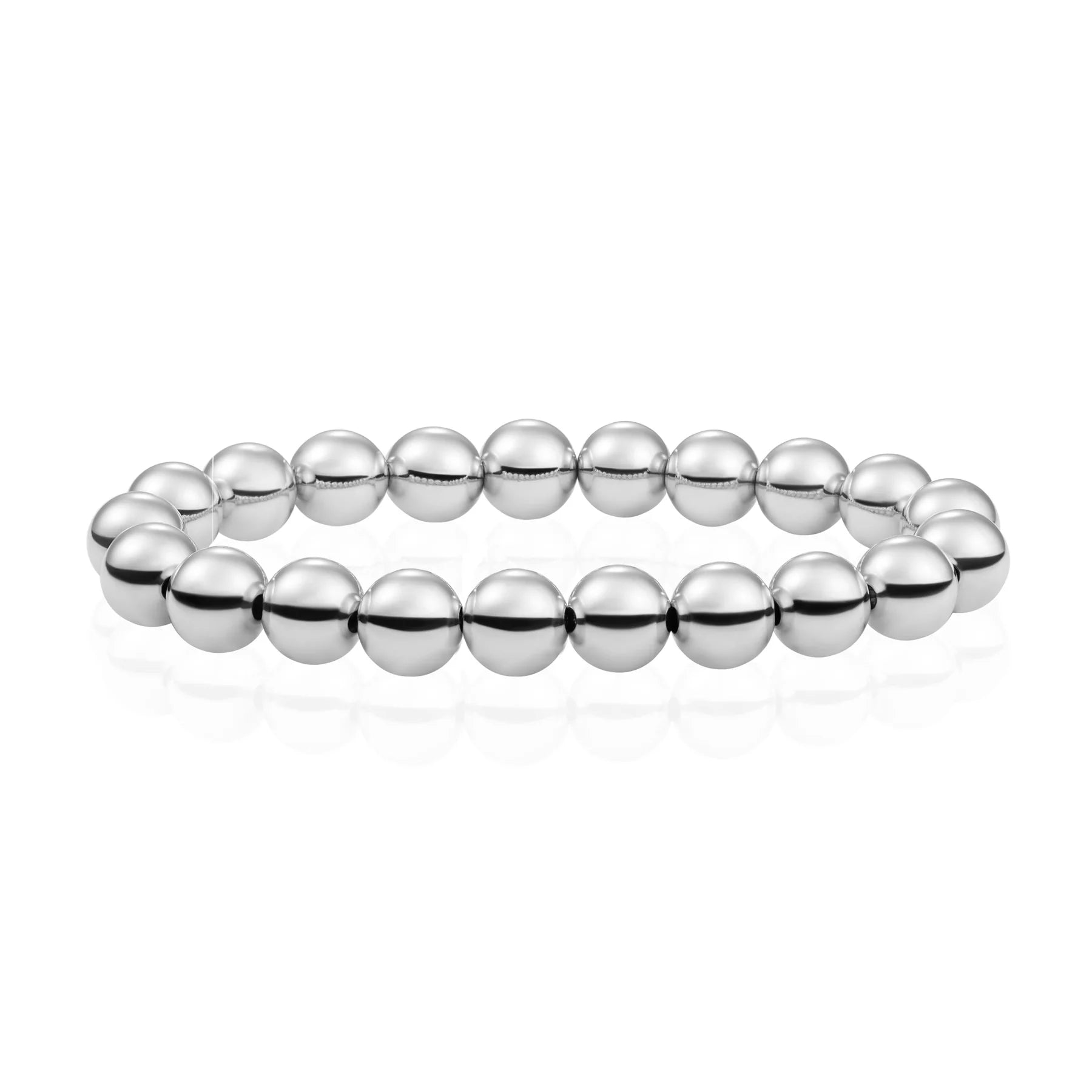 Sparkling Jewels Armband Saturn Large - Silver - 8mm SB-S-8MM-ADD Zilverkleurig