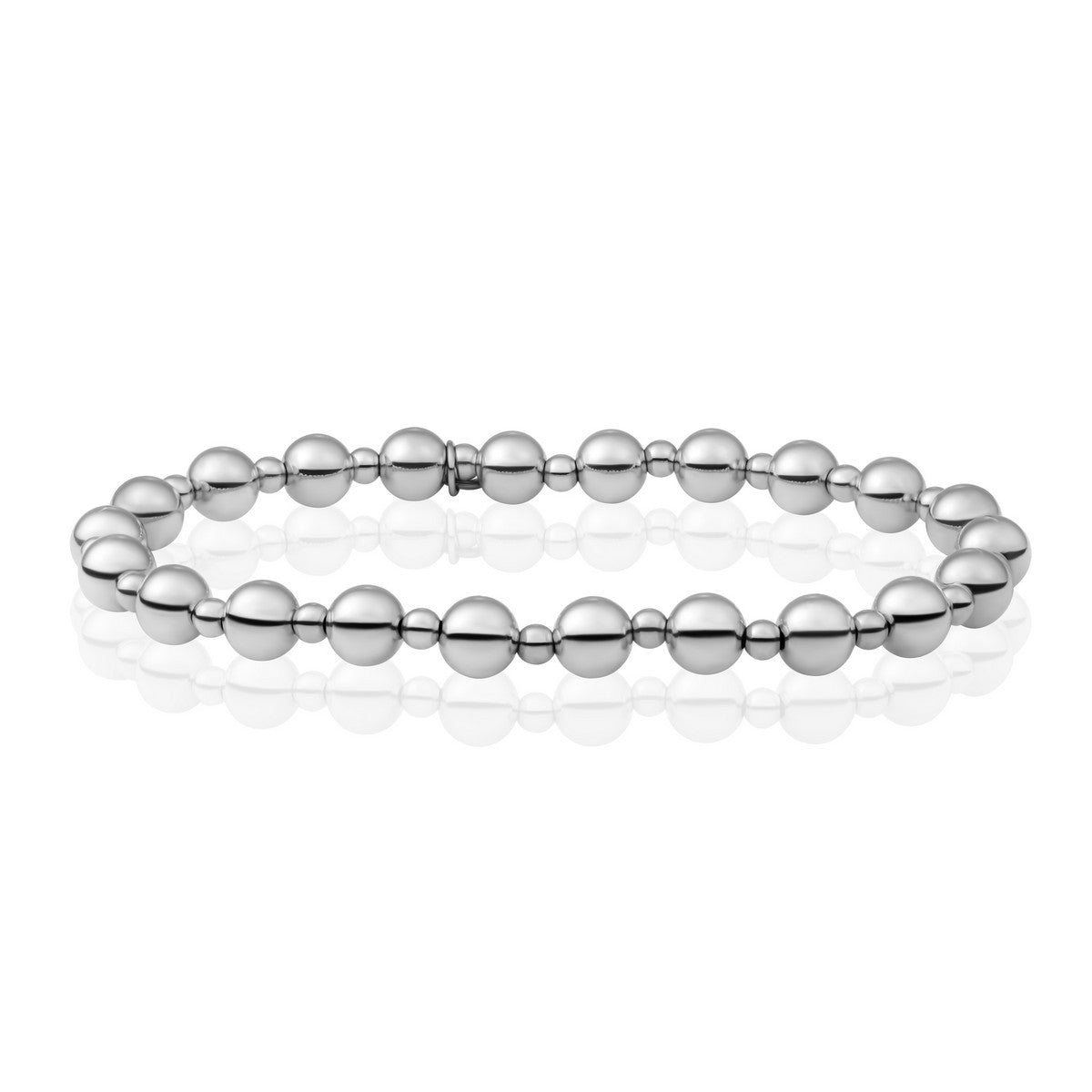 Sparkling Jewels Armband Bold Mix Interstellar - Silver - 6/3 mm SB-S-MIX-02 Zilverkleurig