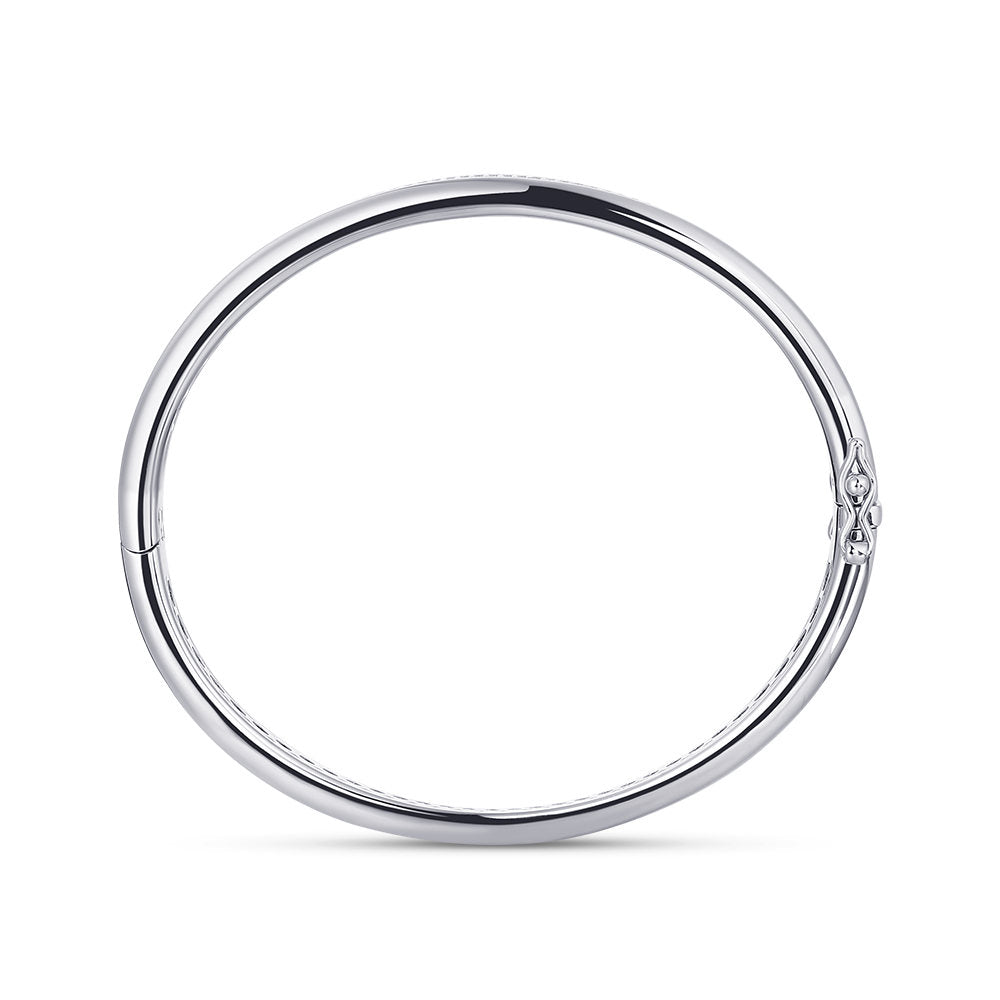 Gisser Bangle Zilver Gerhodineerd Zirkonia Wit 60 mm – SB30 – foto 4