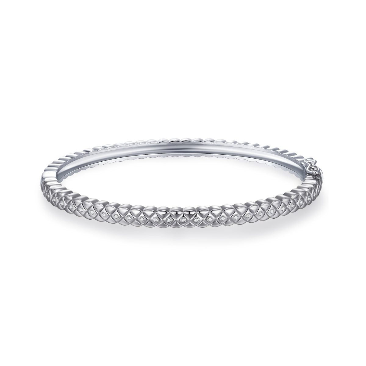 Gisser Bangle Zilver Gerhodineerd Zirkonia Wit – SB35/4