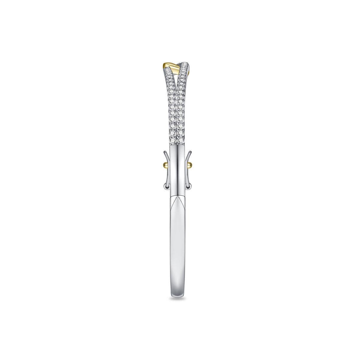 Gisser Bangle Zilver Verguld Bicolor Zirkonia Wit – SB36Y – foto 3