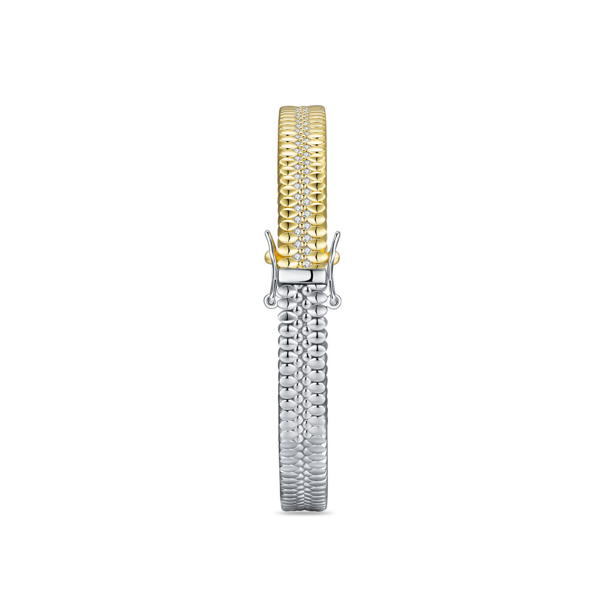 Gisser Bangle Zilver Verguld Bicolor Zirkonia Wit – SB37Y – foto 3