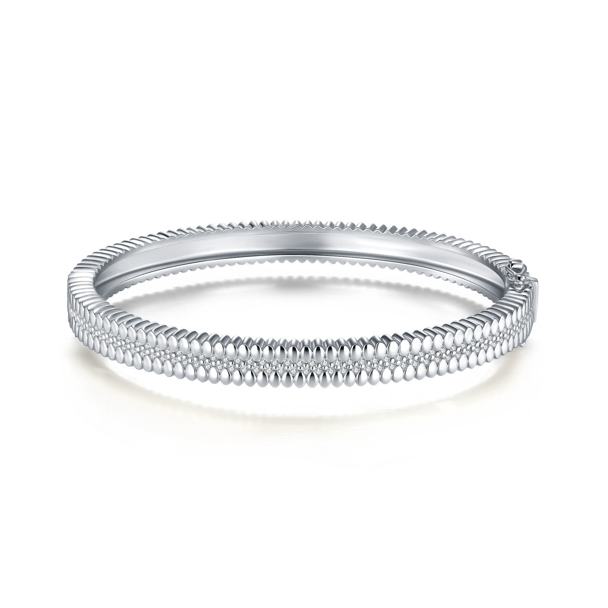 Gisser Bangle Zilver Gerhodineerd Zirkonia Wit – SB37