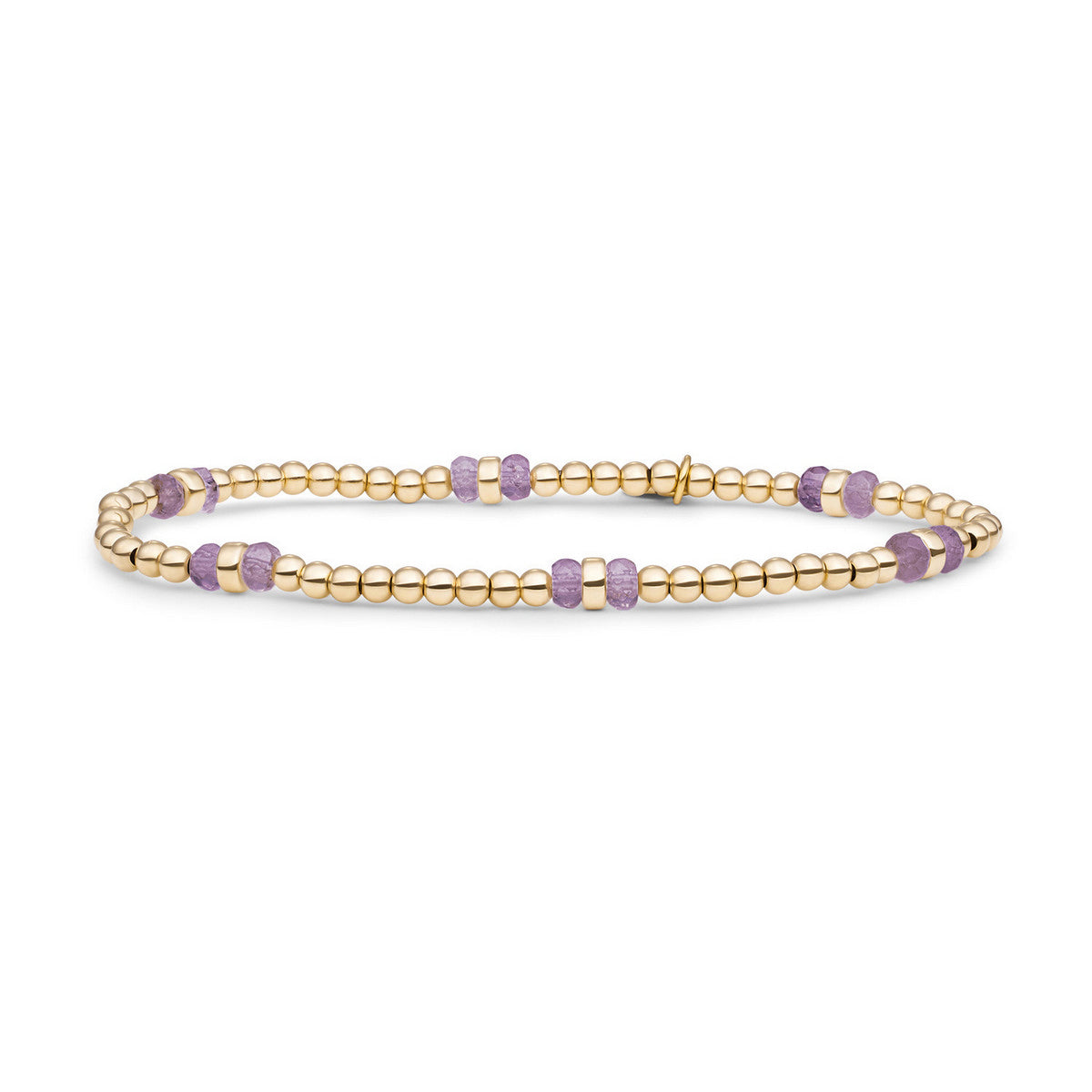 Sparkling Jewels Armband Amethist SBG-GEM05-MIX-DBFCTRDL Goudkleurig