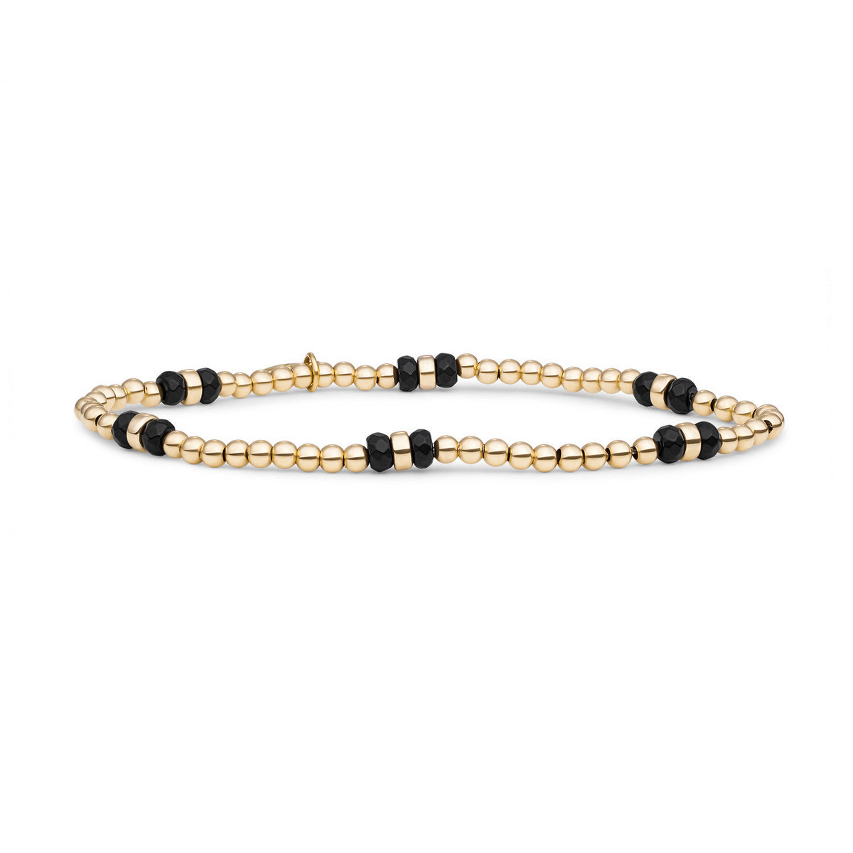 Sparkling Jewels Armband Onyx SBG-GEM07-MIX-DBFCTRDL Goudkleurig