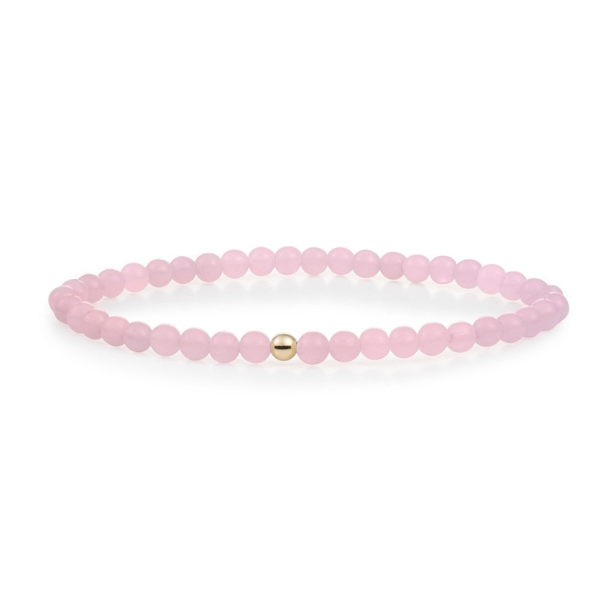 Sparkling Jewels Armband Rozenkwarts SBG-GEM13-ADD-4MM Goudkleurig