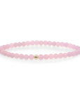 Sparkling Jewels Armband | - Rose Quartz Saturn small - Gold 4mm SBG-GEM13-ADD-4MM - PansiteNederland.nl