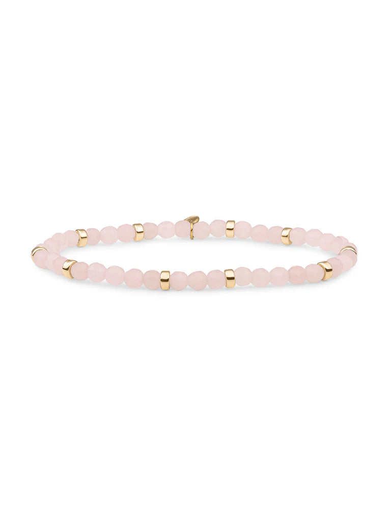 Sparkling Jewels Armband Rozenkwarts SBG-GEM13-MIX-RDL Zilverkleurig